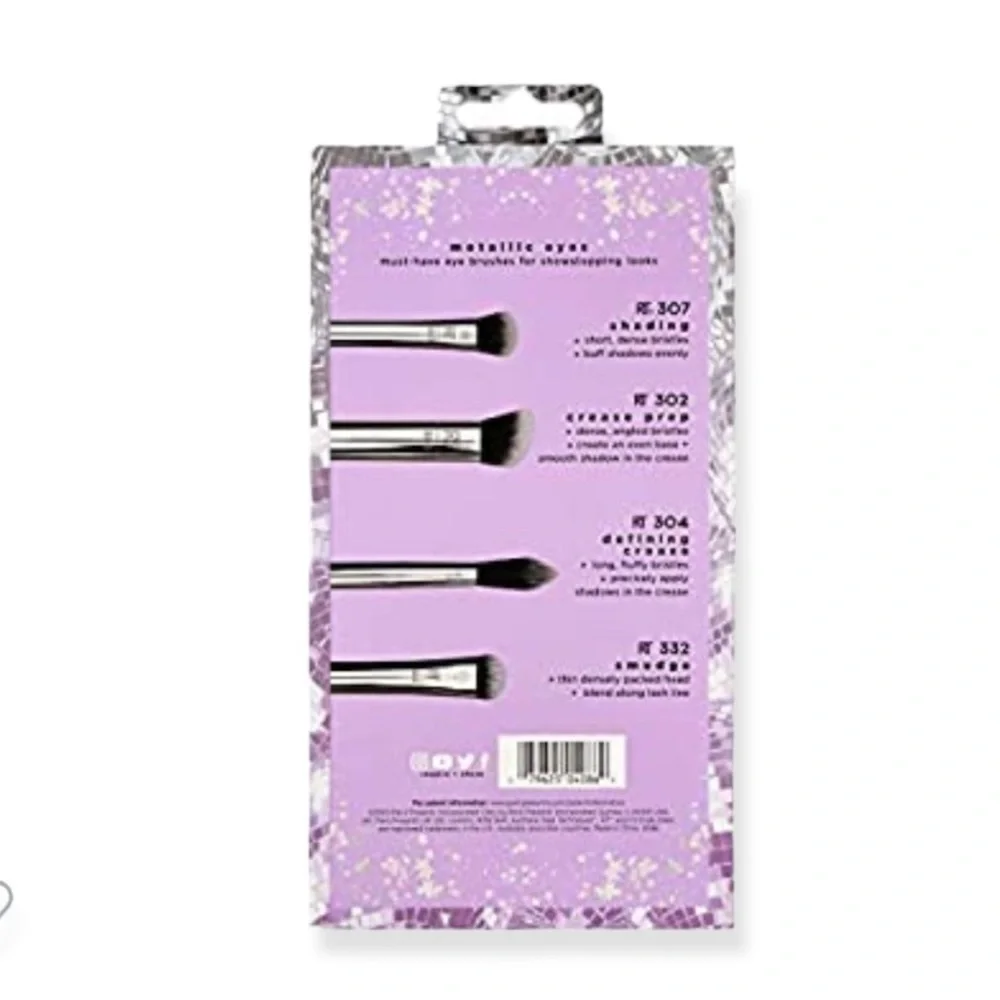 REAL TECHNIQUES Metallic Eyes Brush Set NWT